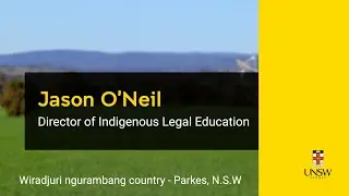 Jason O'Neil - Director of Indigenous Legal Education