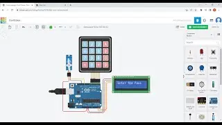 Password door lock Arduino project | Using Tinkercad