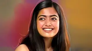 Rashmika Smudge painting tutorial in photoshop