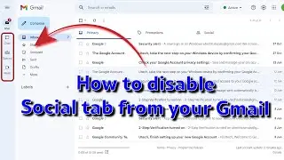 How to disable Google Meet/Social tab from Gmail