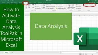 How to Activate Analysis ToolPak in Microsoft Excel