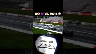 Troll Face 😈 || Rx7 😈 Vs. Mk-4 💀 || Drag Race 😱 - Crazycrhb || #shorts #racing #mk4