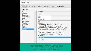 Avoid Calc. ERRORS - Scale Numbers in Excel the RIGHT WAY - $K, $M, $B #shorts