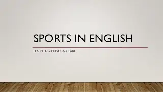 Sports vocabulary and speaking video