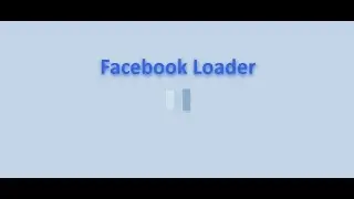 how to builed facebook loader using only html css