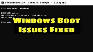Fix The Selected Disk is not a Fixed MBR Disk Windows Error and Repair EFI/GPT Bootloader