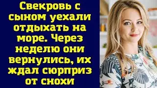 Свекровь с сыном уехали отдыхать на море. Через неделю они вернулись, их ждал сюрприз от снохи