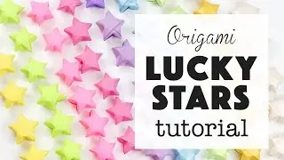 Origami Lucky Star Tutorial ⭐️ Easy DIY ⭐️ Paper Kawaii