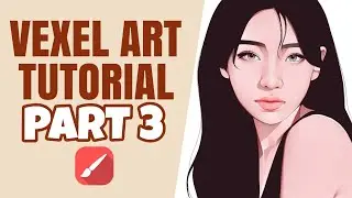 VEXEL ART TUTORIAL for Beginners [ Skin Shading and Blending ] Infinite Painter