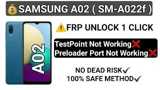 SAMSUNG A02 FRP UNLOCK 1 CLICK || SAMSUNG A022F FRP UNLOCK NEW SECURITY