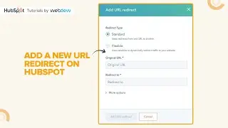 How to add a new URL redirect