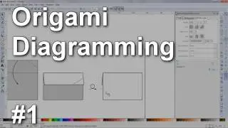 Origami Diagramming #1 - Inkscape basics (squares, lines, arrows, commands, tools)