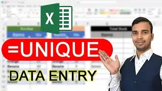 how to use unique formula in excel Easy Data Entry in MS Excel