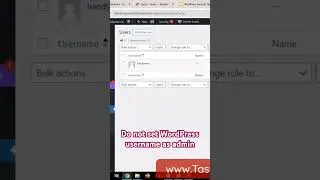 Do not set Wordpress username as admin 