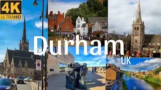 Durham City UK, Walking tour 4K 60fps