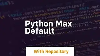 python max default