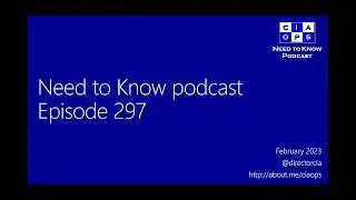 Need to Know podcast - Episode 297