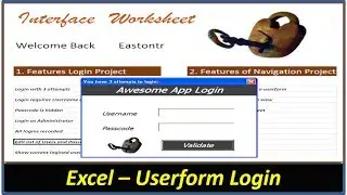 Excel Userform Login - Multi - Level User Login