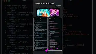 Rotating Gallery Using #html #css ¦ 📌Source code in comment box 🗃 #shorts