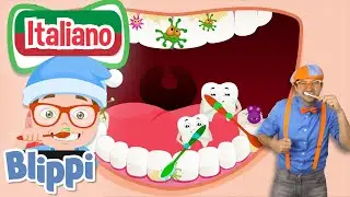 Laviamoci i denti | Blippi in Italiano | Video educativi per bambini