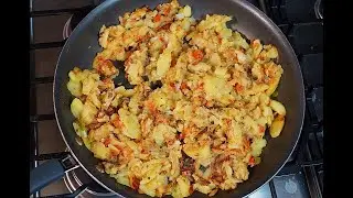 Fry Aloo (potato) With Saltfish Buljol | CaribbeanPot.com