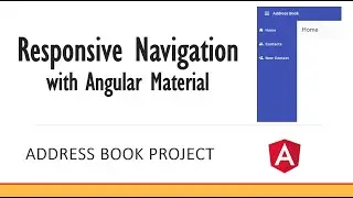 Responsive Navigation with Angular Material. Address Book project.