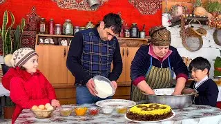 COOKING KADINBUDU KOFTE IN THE SNOWY VILLAGE | GRANDMA COOKS DELICIOUS CAKE RELAXING VILLAGE LIFE