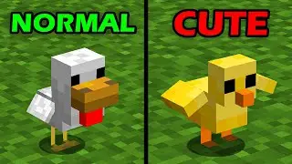 minecraft mobs as normal vs cute