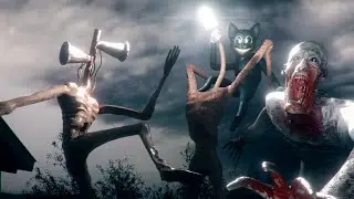 All Fights on CAMERA Highlights | Siren Head vs SCP-096 vs Cartoon Cat vs Light Head