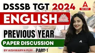 DSSSB Vacancy 2024 | DSSSB TGT English Previous Year Question Paper #1 By Aishwarya Maam