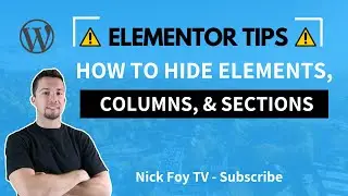 Elementor Tips: How to Hide Things (Text, Images) on the Page Builder