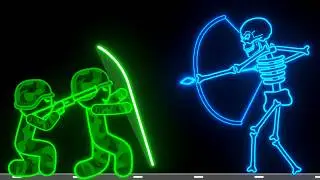Military vs Skeletons - Semifinals 1 of Stickman Tower War Intergalactic Tournament