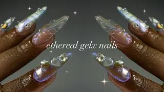 Ethereal GelX Nails🫧✨| beginner-friendly extensions + magical nail art!✨