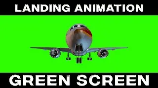 Free Download: Airplane Landing Animation with Green Screen