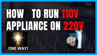 How To Run 110v Appliance on 220v - The Only Way!