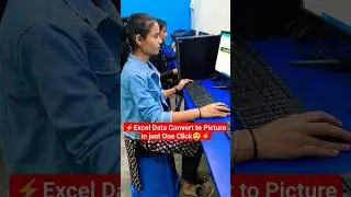 Excel Data Convert to Picture in just One Click🔥😲 
