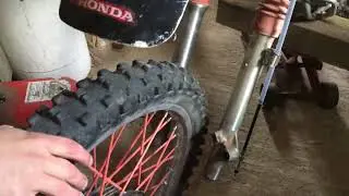 Changing the brake cable on our 2002 Honda XR 200R