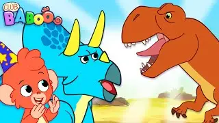 Who is stronger? The Triceratops or T-Rex? | Club Baboo | 1 HOUR VIDEO | Dinosaur Fight