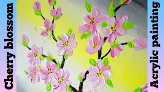 How to Paint Flowers | Cherry Blossom | Painting Tutorial | Easy Acrylic Painting for Beginners