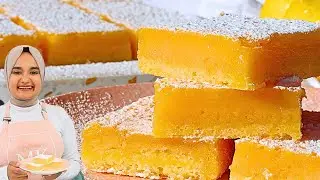 Rich, tangy LEMON BARS recipe! Super easy and not-too-sweet