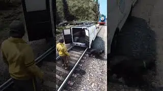 GTA V: FRANKLIN SAVING CHOP FROM THOMAS THE TANK ENGINE 