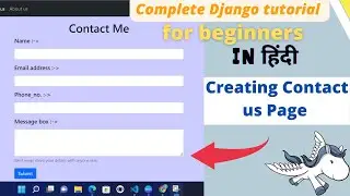 part-11 | How to create Contact Form using html and Css in Django Project | #Python_Coderssss