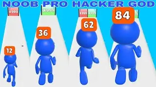 NOOB vs PRO vs HACKER vs GOD in Size Up Run