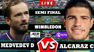 🔴LIVE:MEDVEDV VS ALCARAZ • Wimbledon 2024 GAMEPLAY  SEMI FINAL