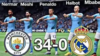 When Ronaldo & Messi & Haland & Mbappe & Neymar play together | Man city VS Real madrid | EAFC25