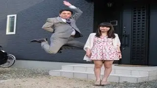 Japanese Daughter & Jumping Father Photo 