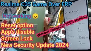 realme C35 FRP BYPASS Android 12 New Solution Without Computer | RMX3511 Google Unlock 2024