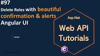 Part 97 Delete Roles with beautiful confirmation and alerts in Angular UI .Net 8 | Web API Tutorials