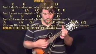 No Rain (Blind Melon) Mandolin Cover Lesson with Chords/Lyrics