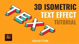 How To Create 3D Isometric Text Effect In Adobe Illustrator | Tutorial | Simple